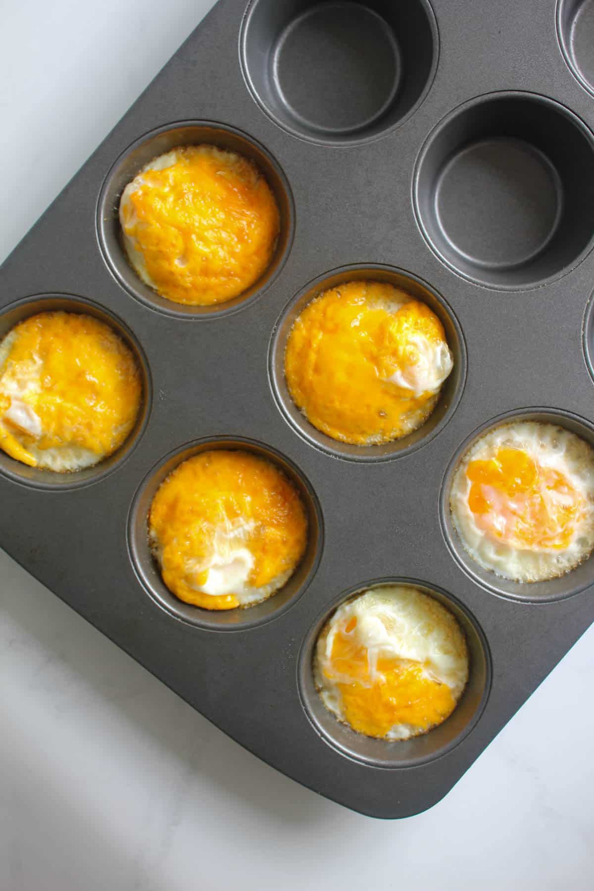 Baked eggs in a muffin tin