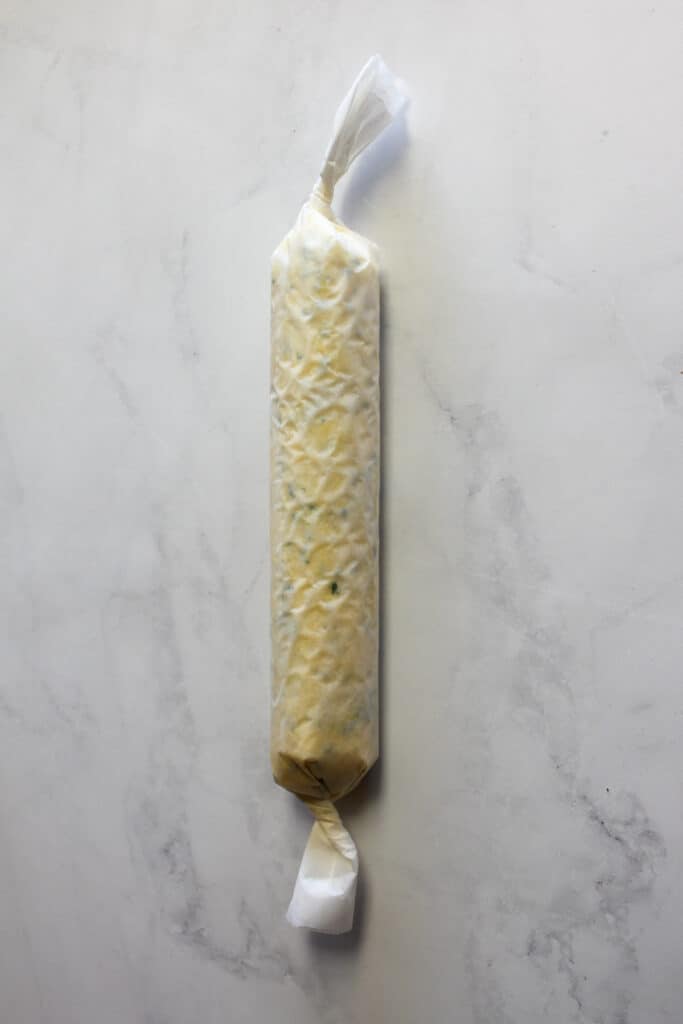 Garlic Butter in a roll in baking paper