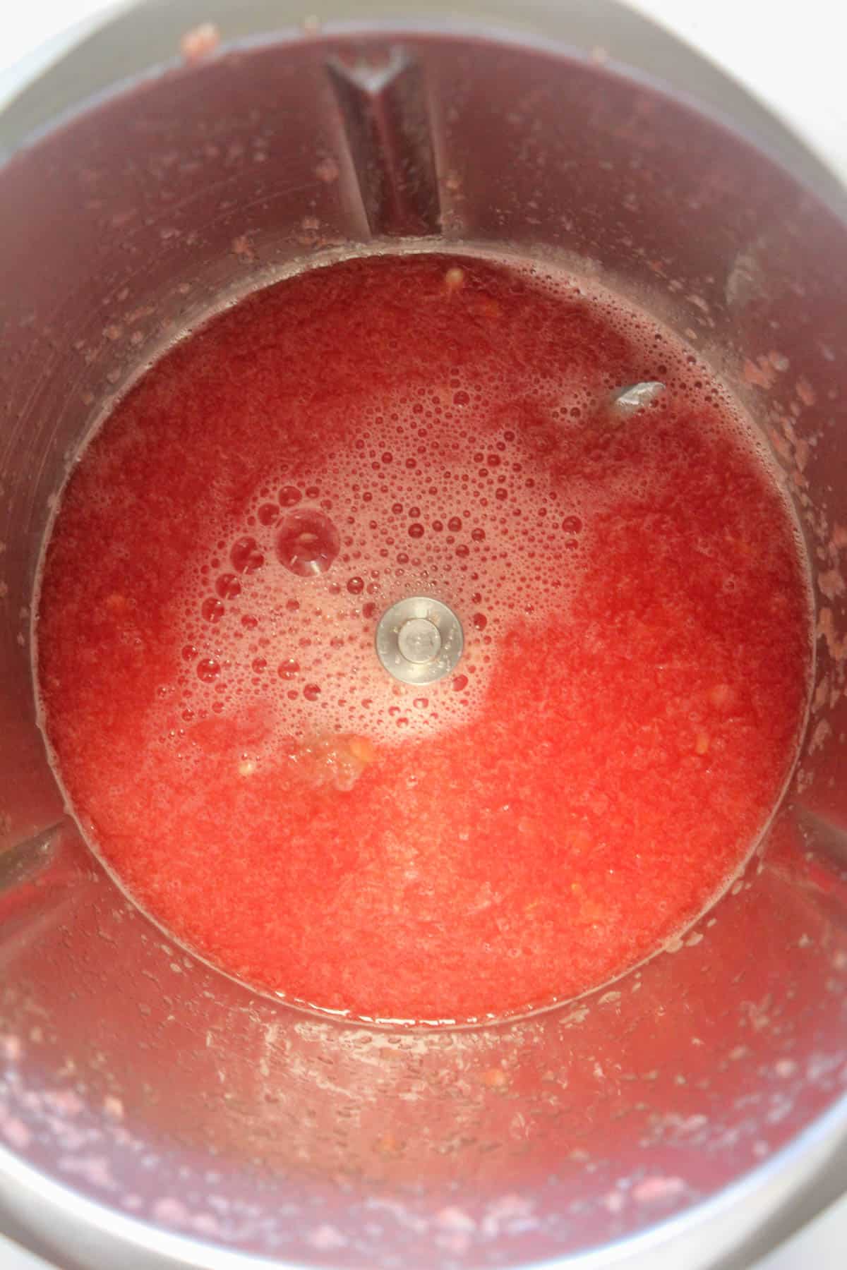 Watermelon blended in a Thermomix