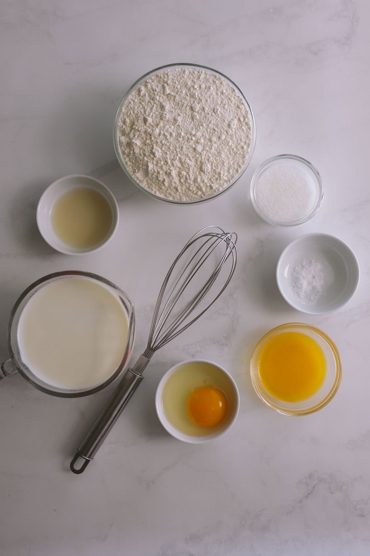 Ingredients for the pancakes