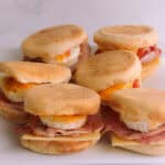 Freezer Breakfast Muffins on a white plate